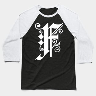 Silver Letter F Baseball T-Shirt